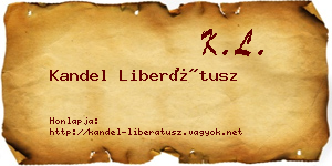 Kandel Liberátusz névjegykártya